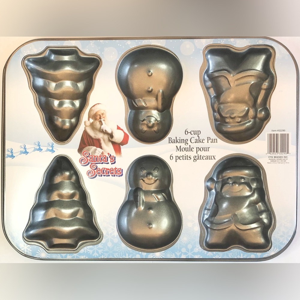 BRAND NEW! Santa’s Secret 6-Cup Baking Cake/ Brownie  Pan